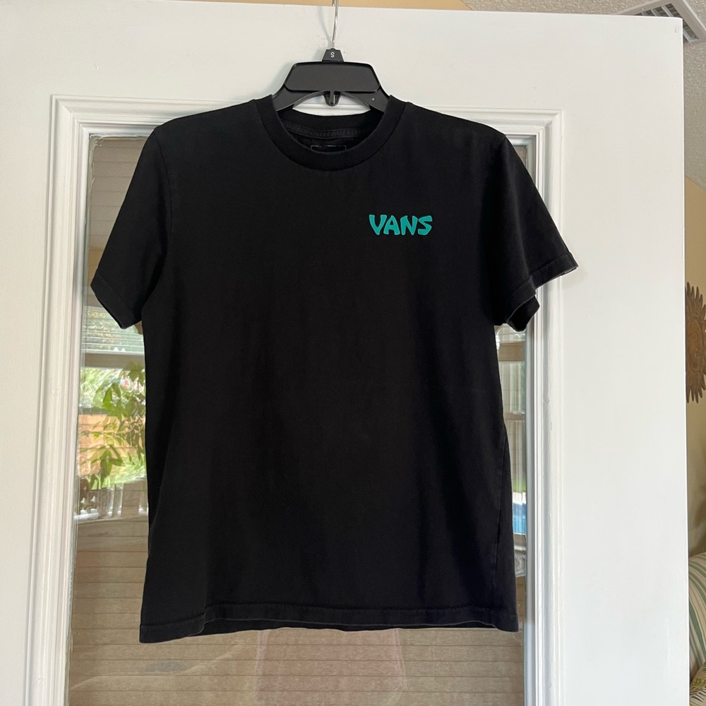 Vans Classic Fit Black Short Sleeve Tee with Logo (size small)